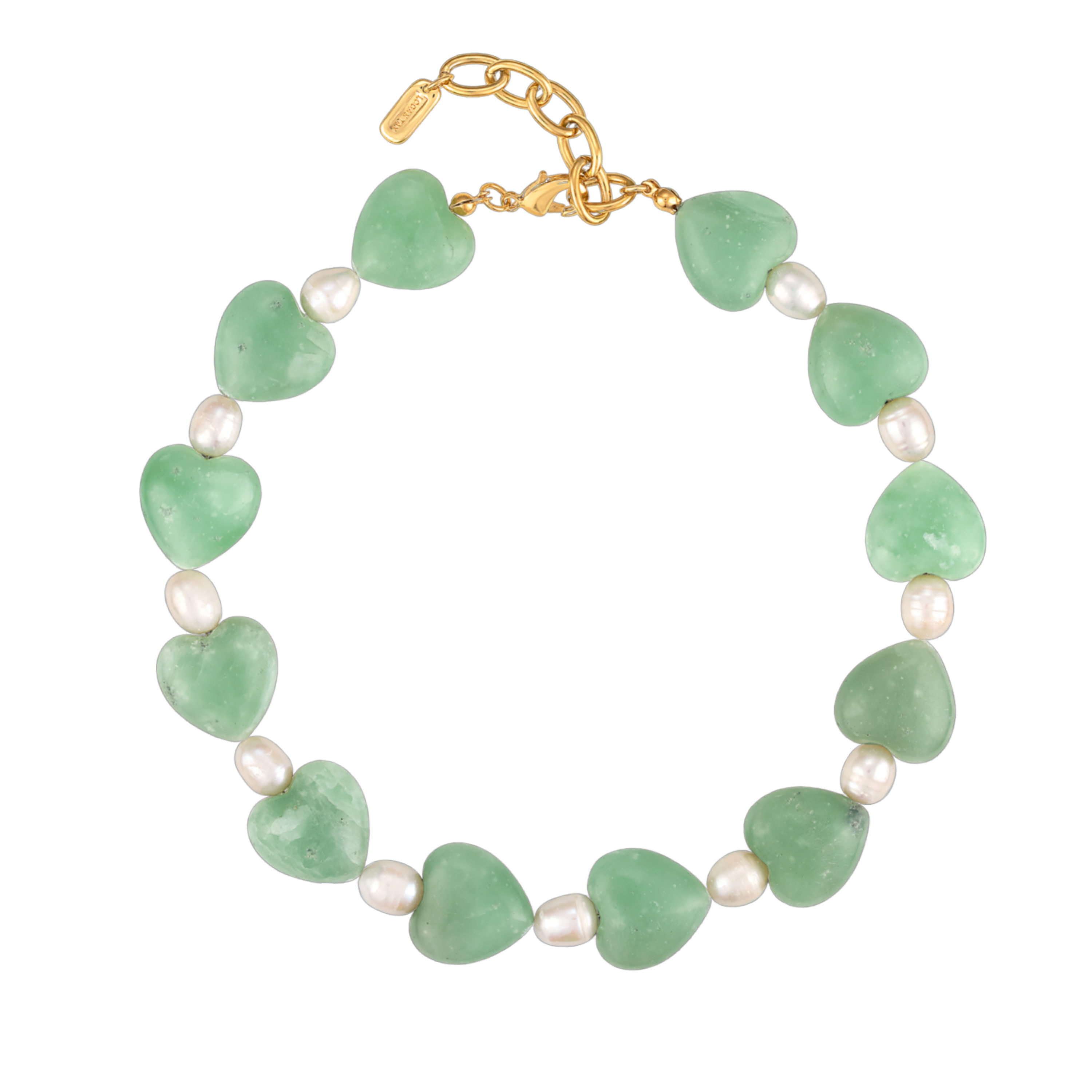 Aqua Heart Stone Necklace – LOGAN TAY