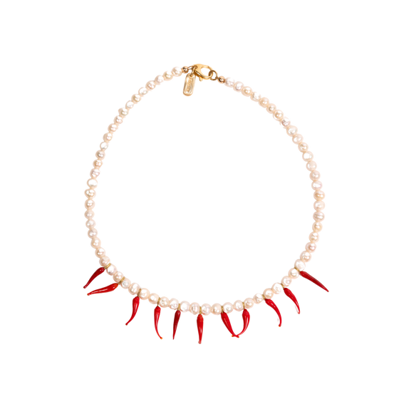 Pearl Chili Love Necklace