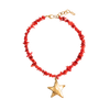 Red Beaded Star Necklace