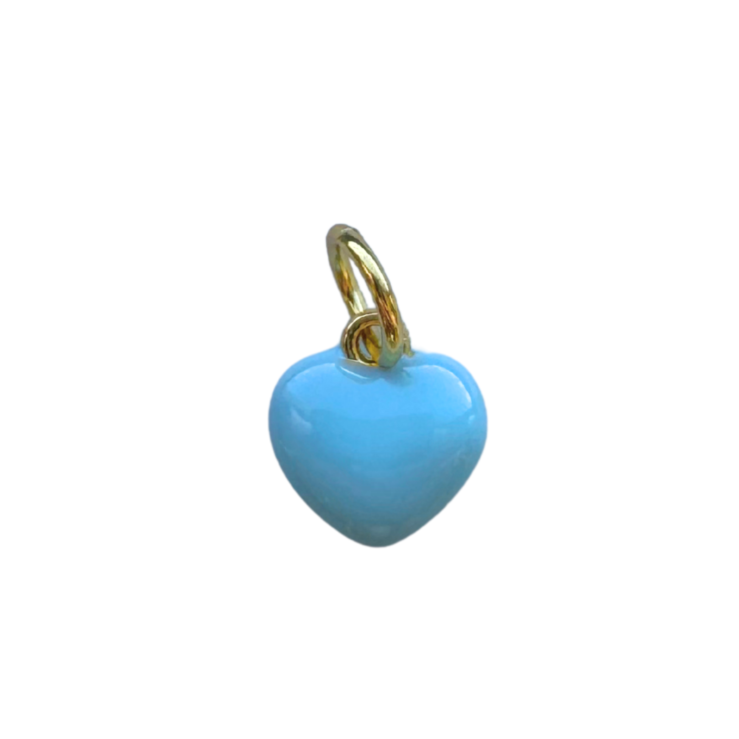 Mini Blue Ceramic Heart Charm