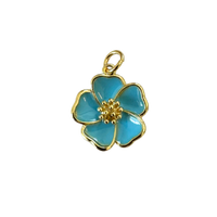 Tiffany Blue Rose Charm