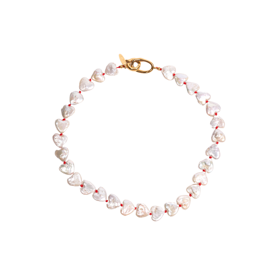 Pearl Heart Choker