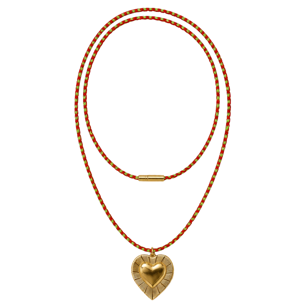 Red and Green Essential Cord Necklace