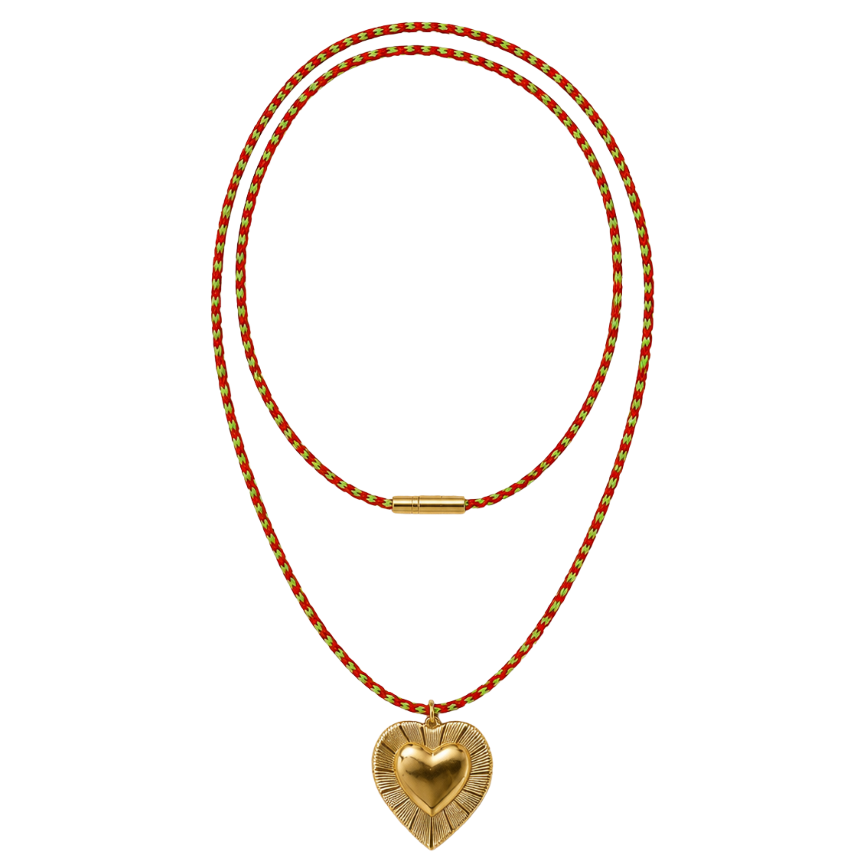 Red and Green Essential Cord Necklace