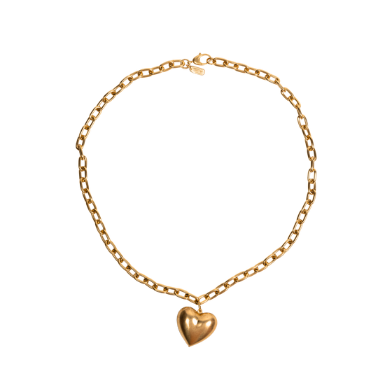 Vintage Gold Heart Necklace