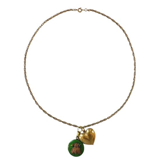 Bumble Bee Heart Necklace