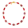 Rose Pink Beaded Pearl Necklace
