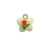 Flower Butterfly Charm