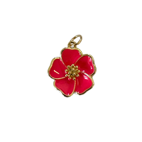 Dark Pink Rose Charm