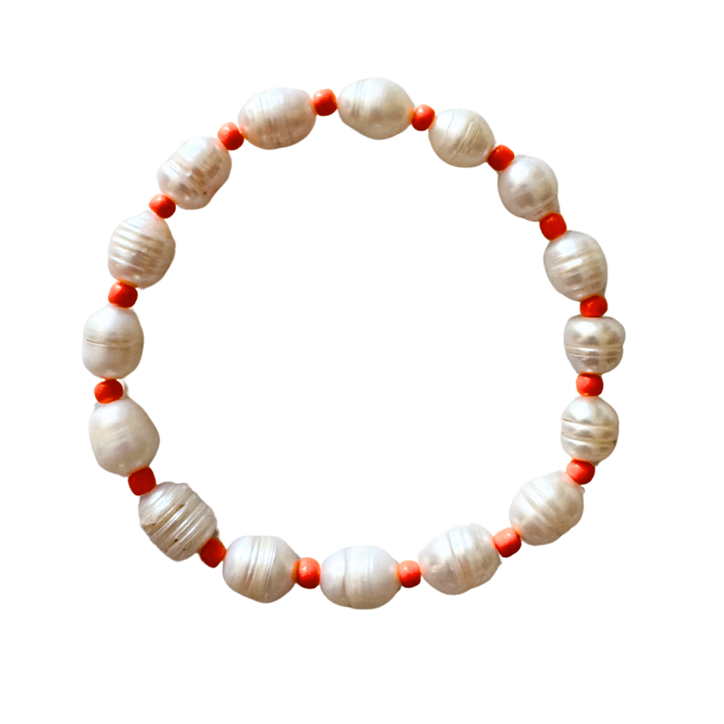 Orange Pearl Anklet