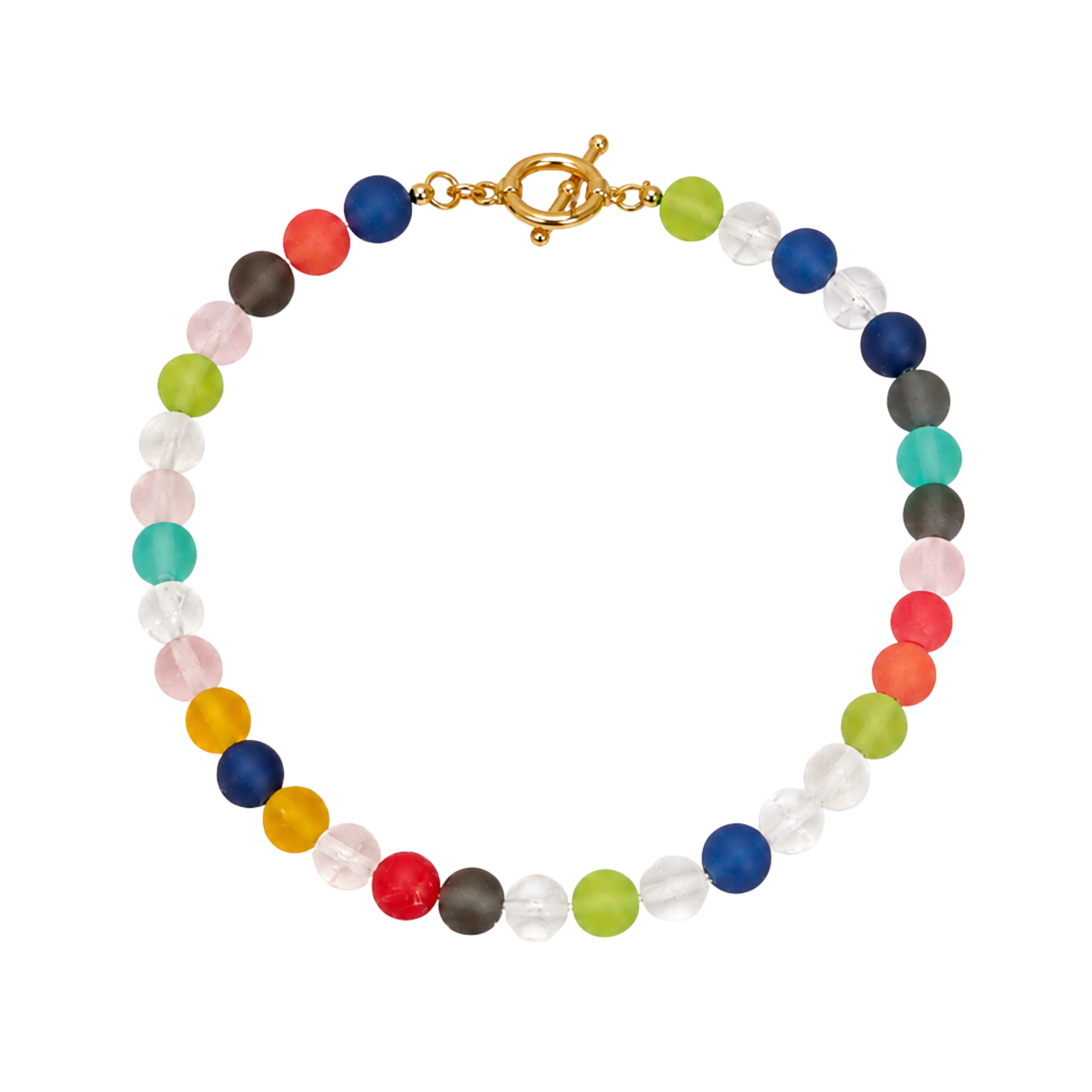 Colorful Seaglass Beaded Necklace