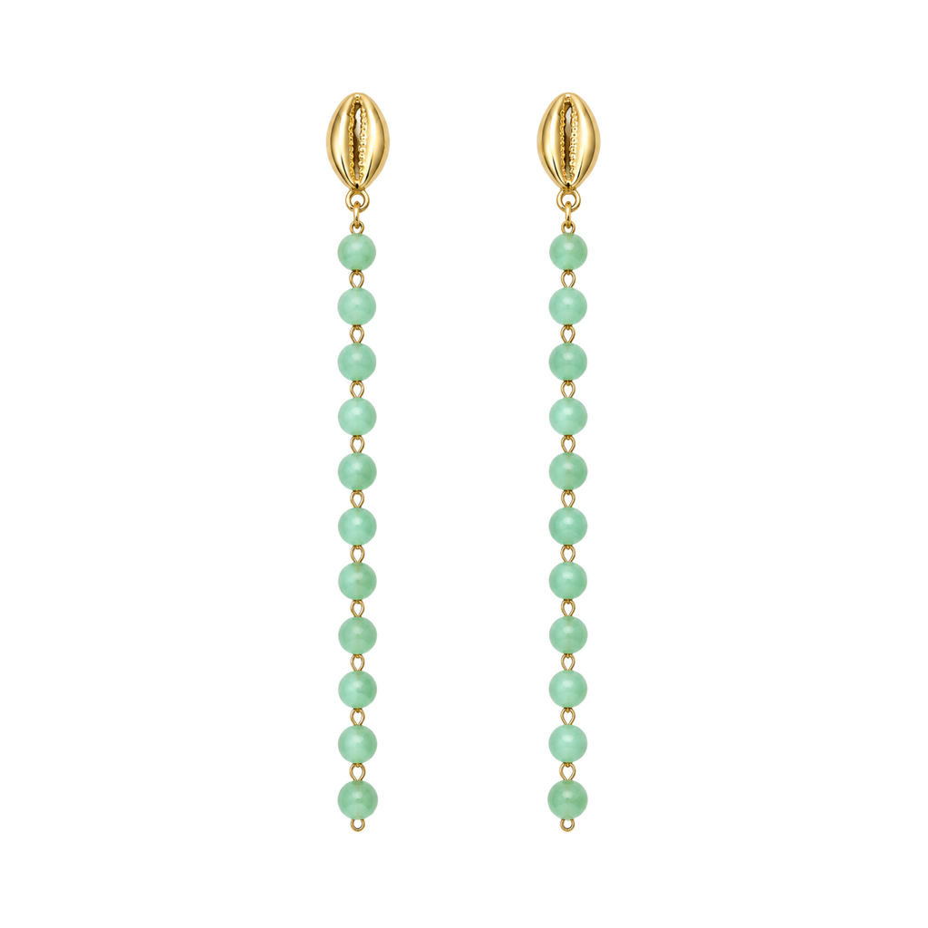 Gold Shell Duster Earrings