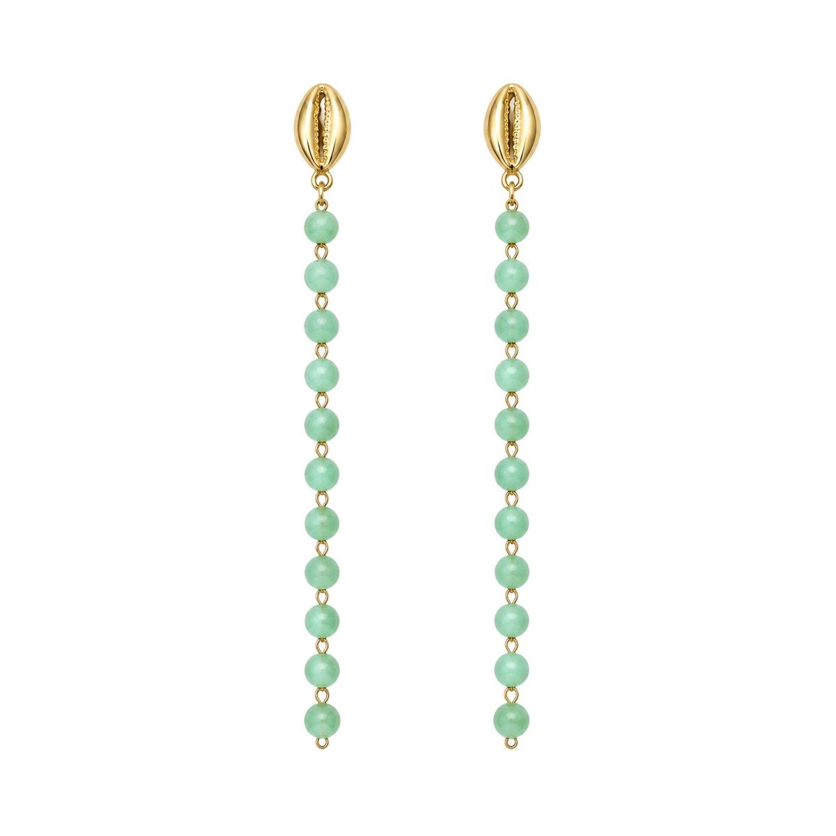 Gold Shell Duster Earrings