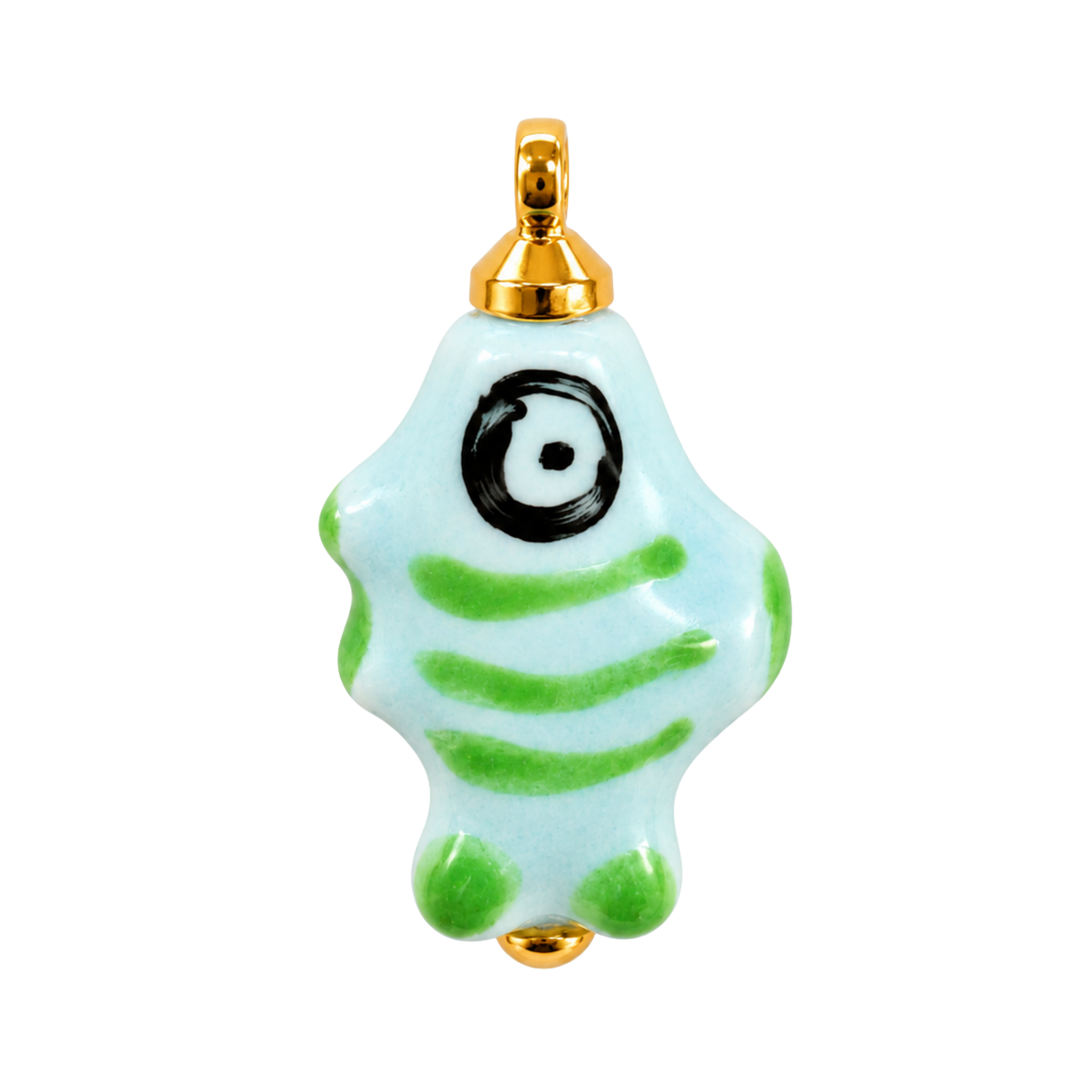 Green & Blue Fish Charm