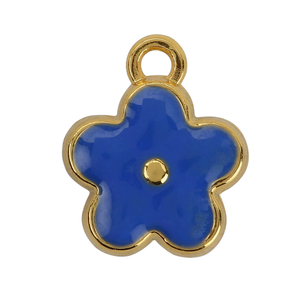 Cobalt Flower Charm
