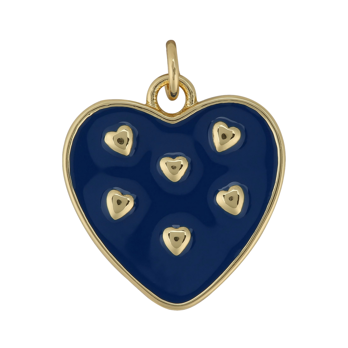 Cobalt Star Heart Charm