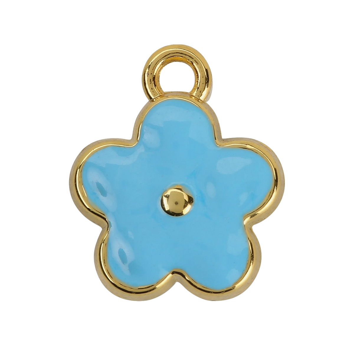 Sky Blue Flower Charm