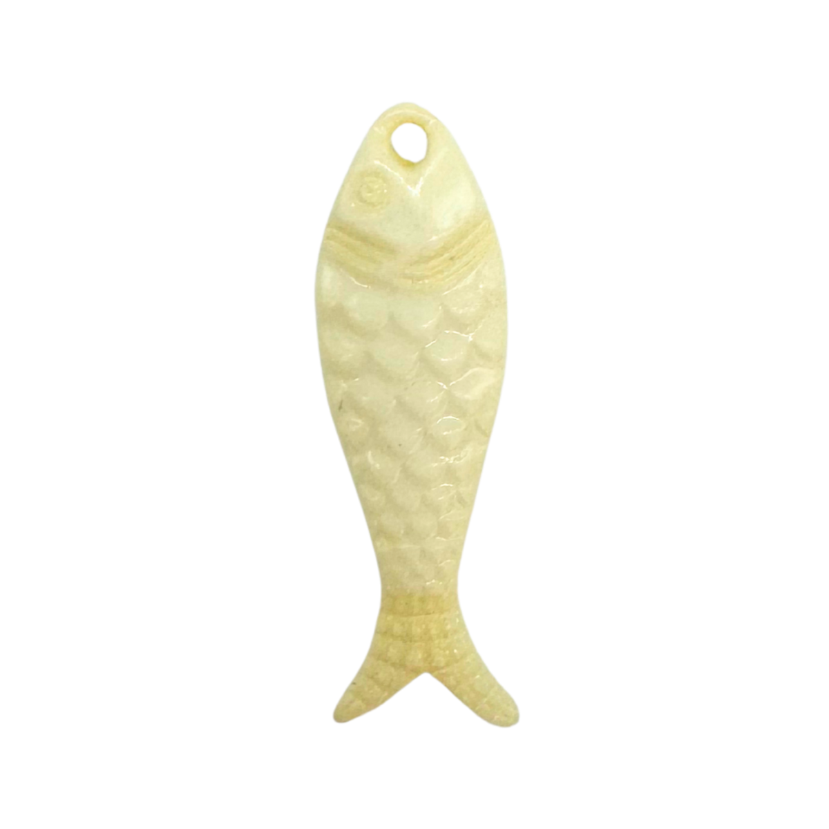 Bone Carved Fish Charm