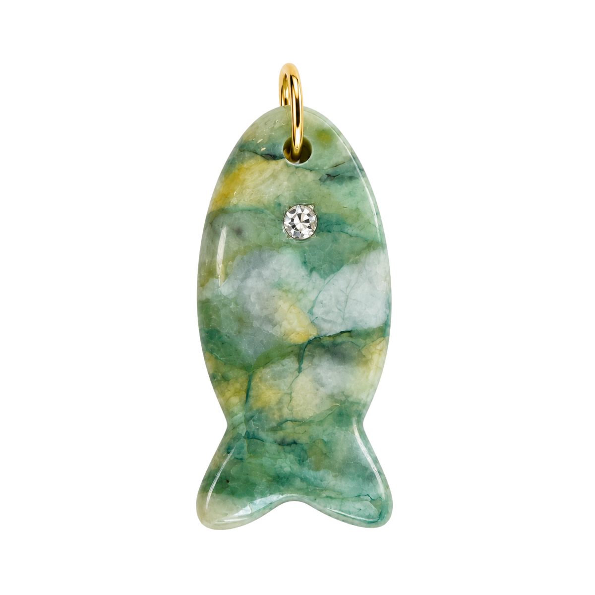 Turquoise Gemstone Fish Charm