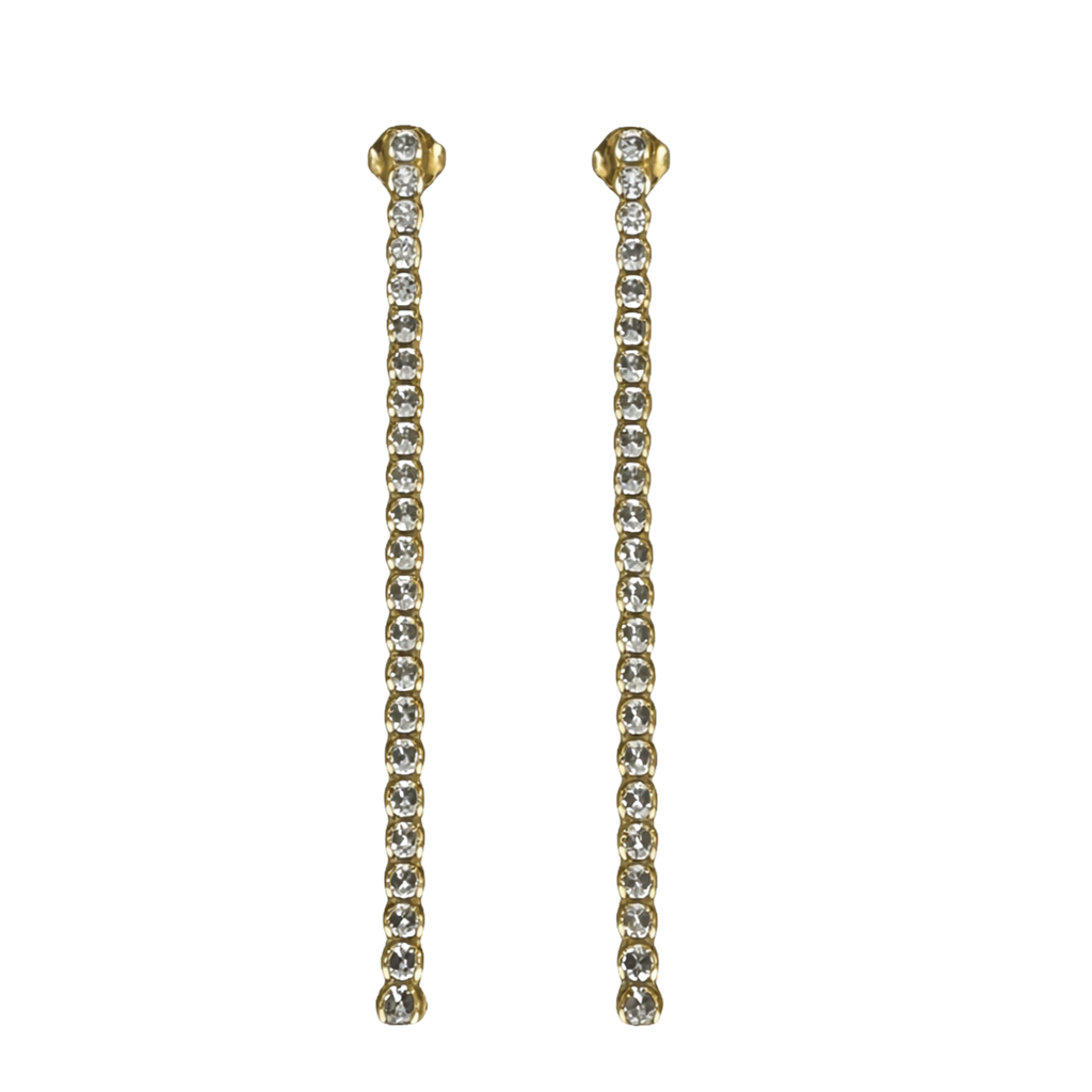 Long Bezel Earrings