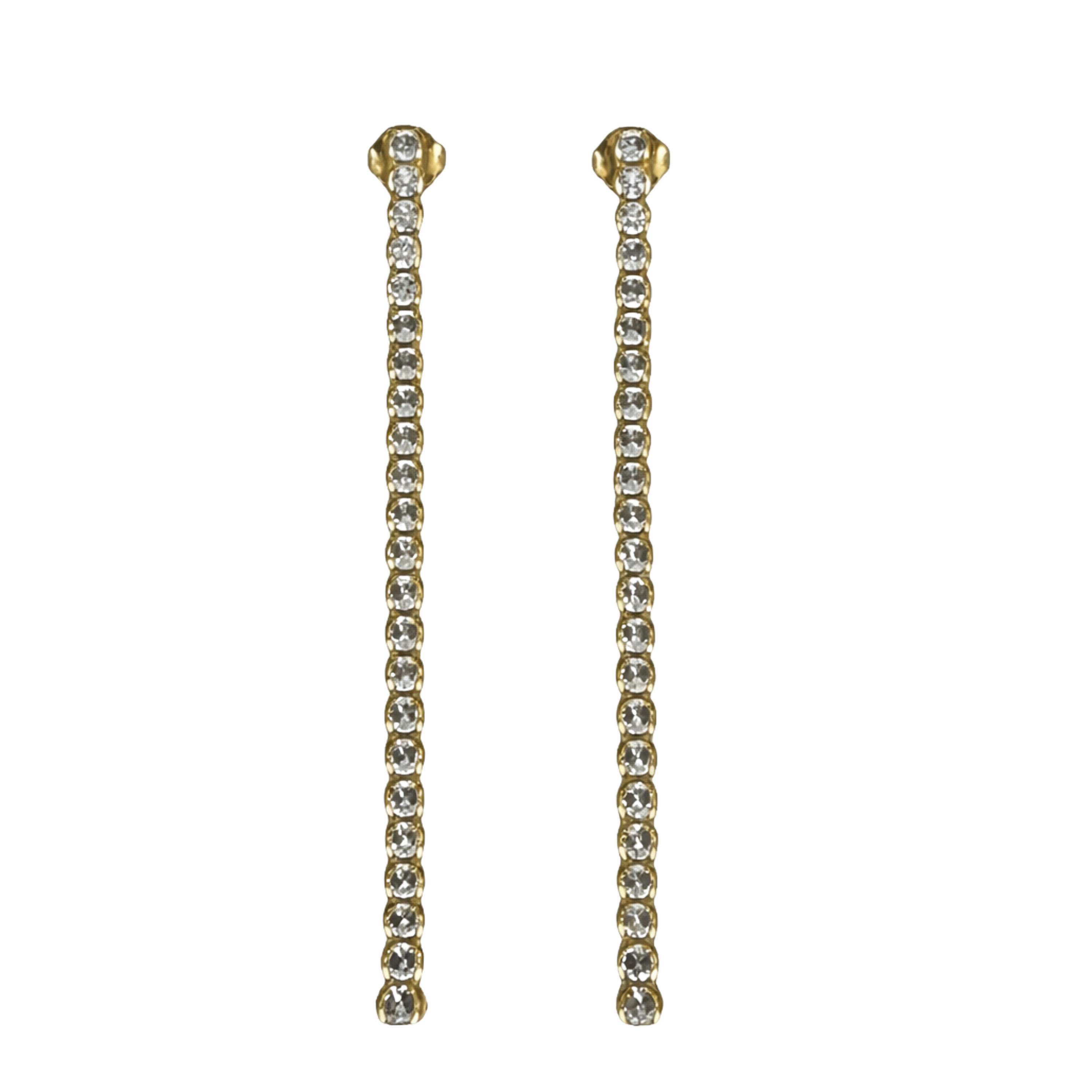 Long Bezel Earrings