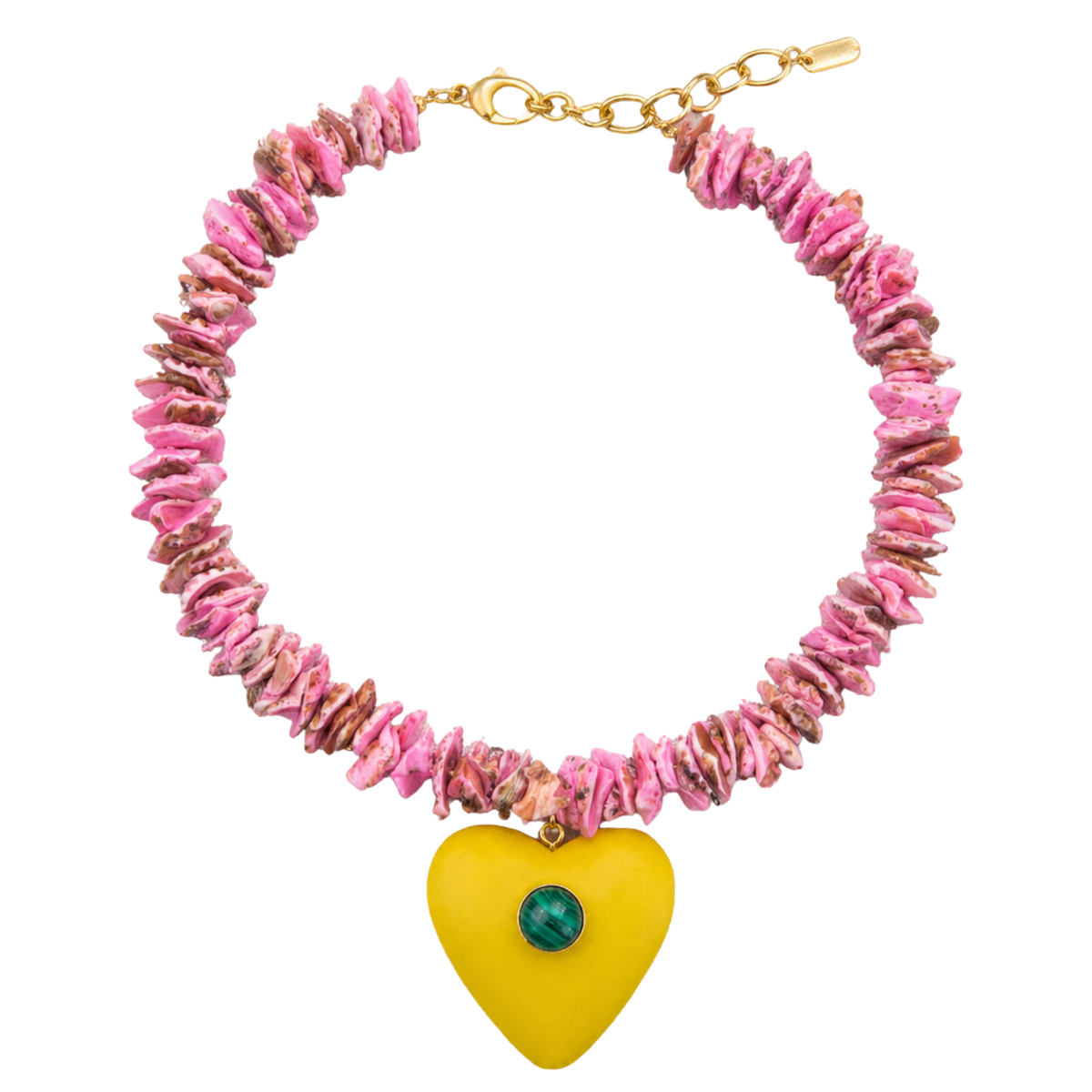Green Flower Shell Necklace – LOGAN TAY