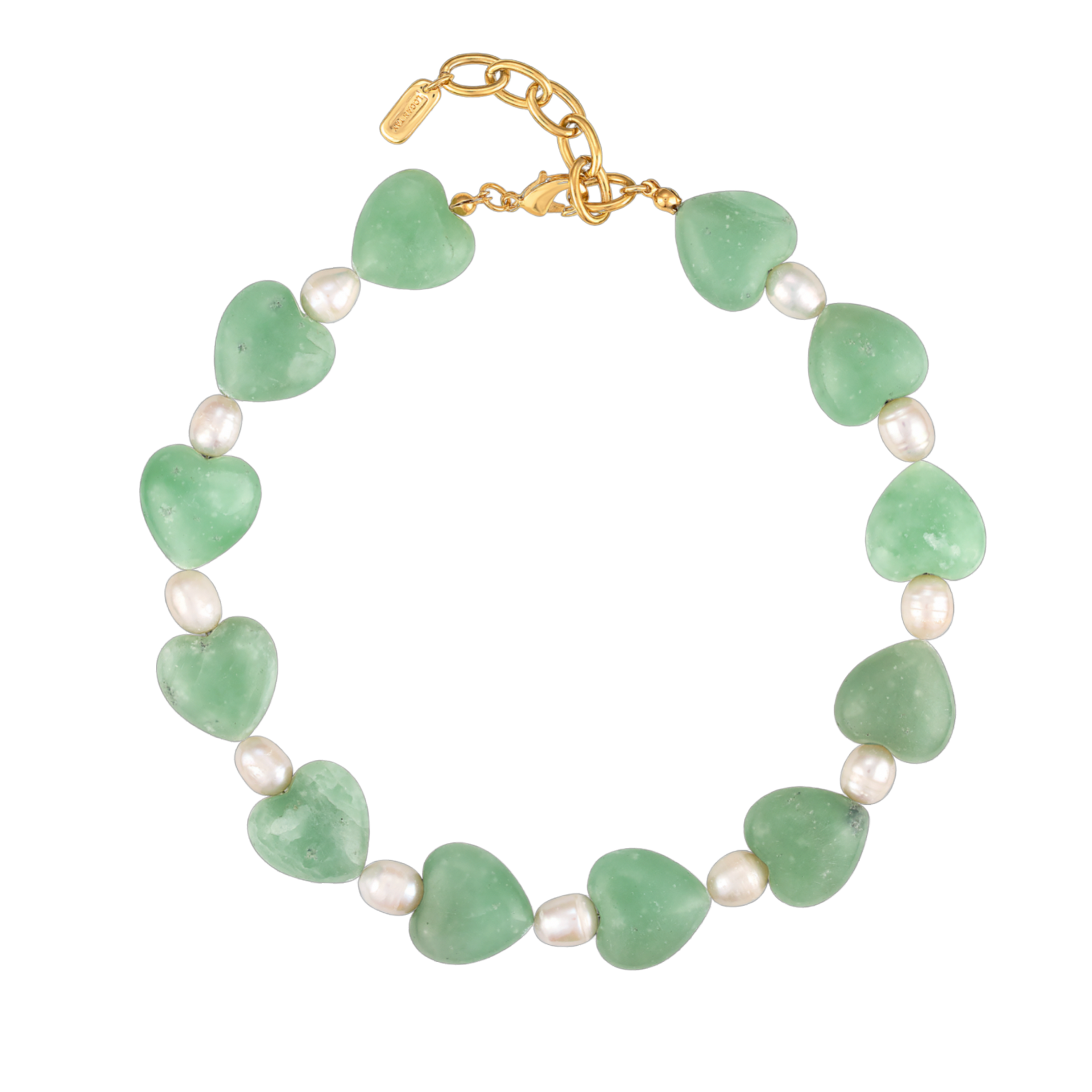 Aqua Heart Stone Necklace – LOGAN TAY
