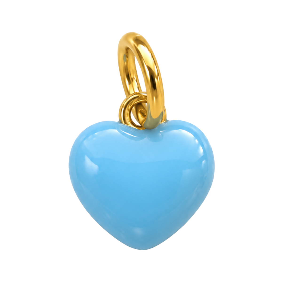 Mini Blue Ceramic Heart Charm