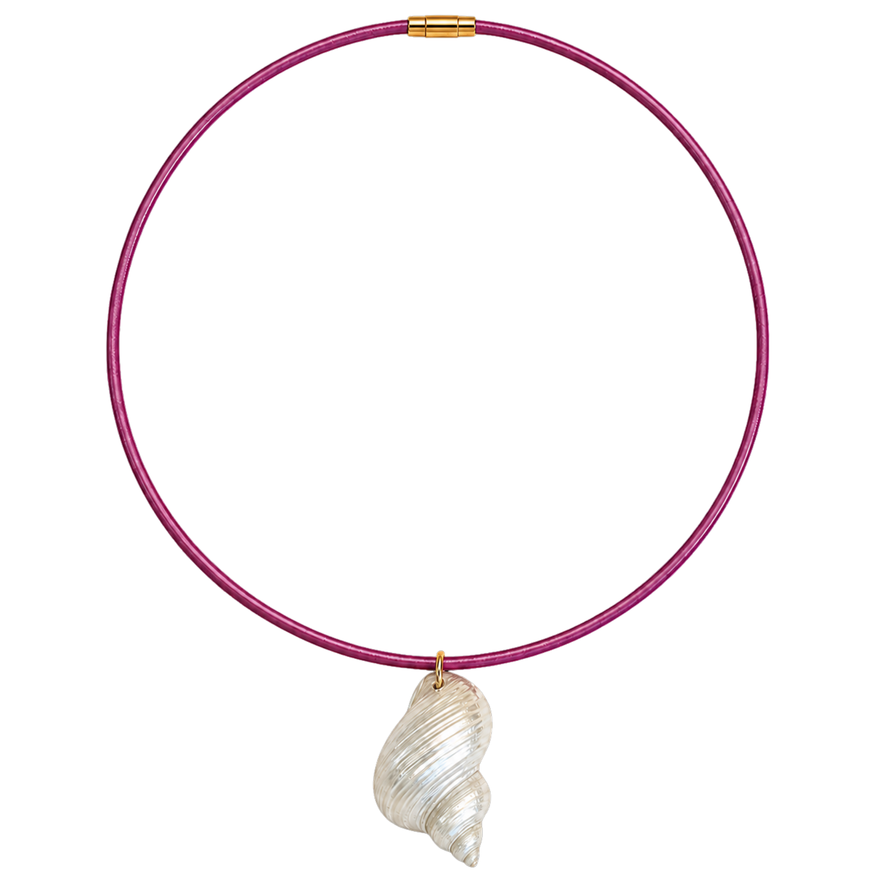 Pink Cord Shell Necklace