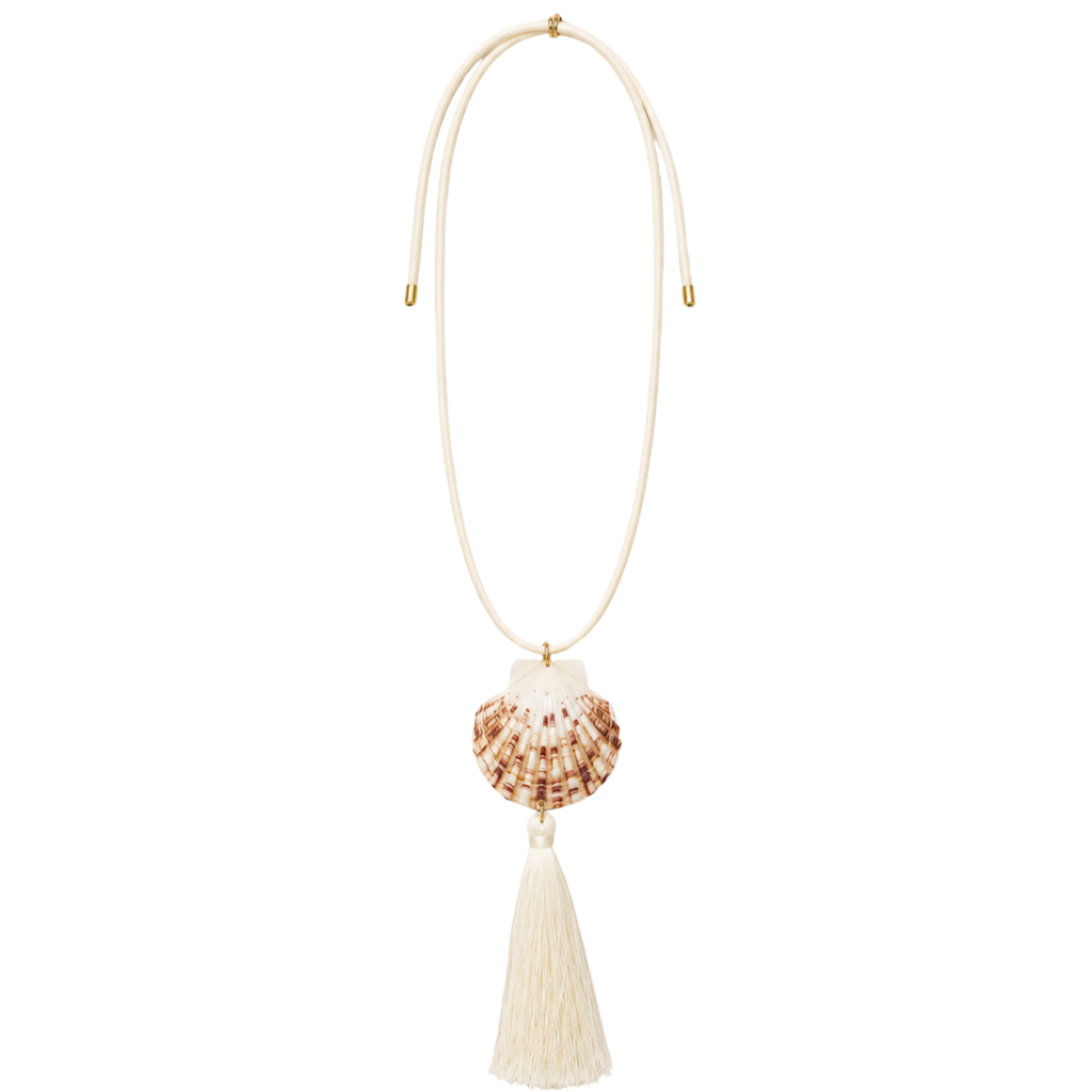 Scallop Shell Tassel Necklace