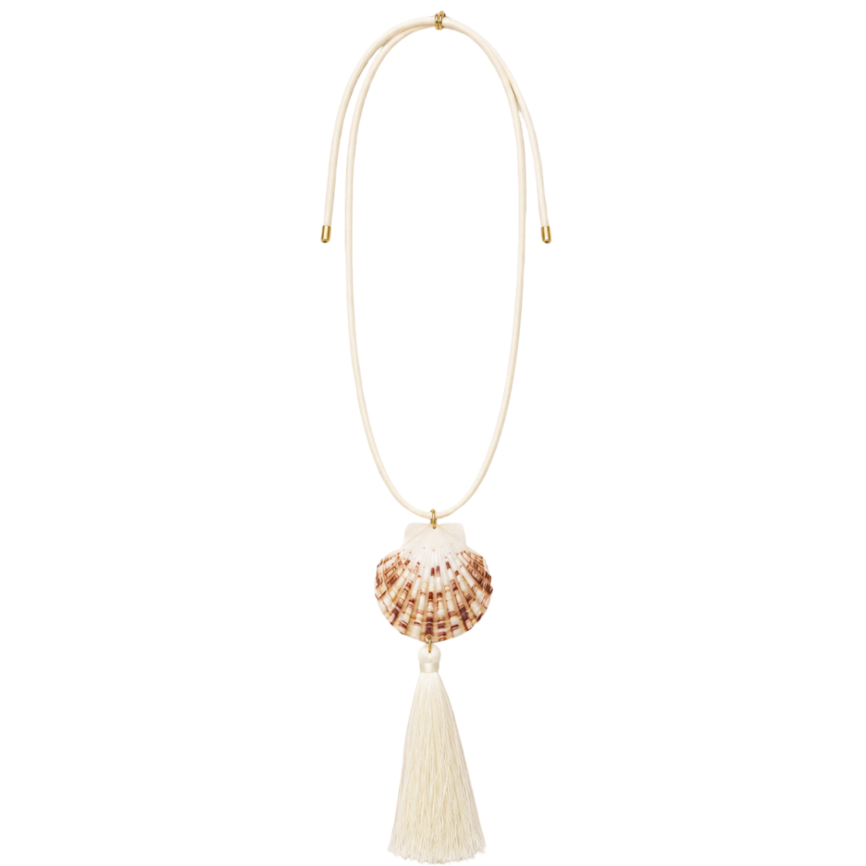 Scallop Shell Tassel Necklace