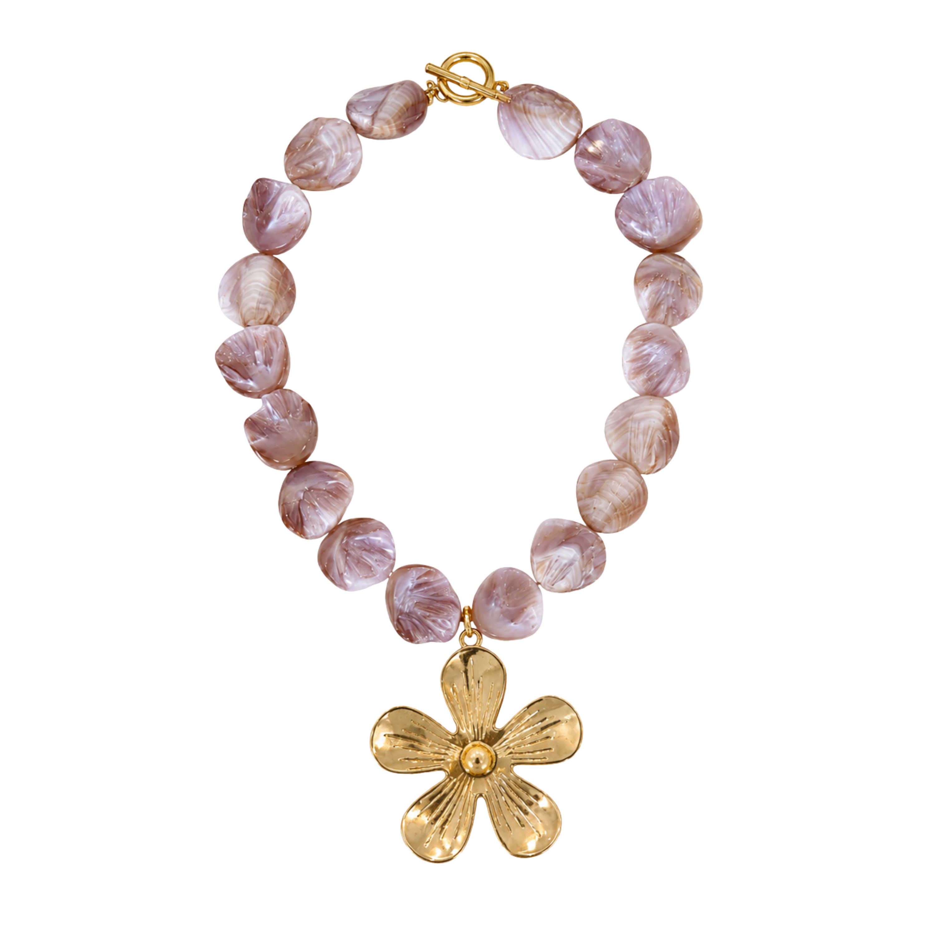 Neutral Flower Shell Necklace