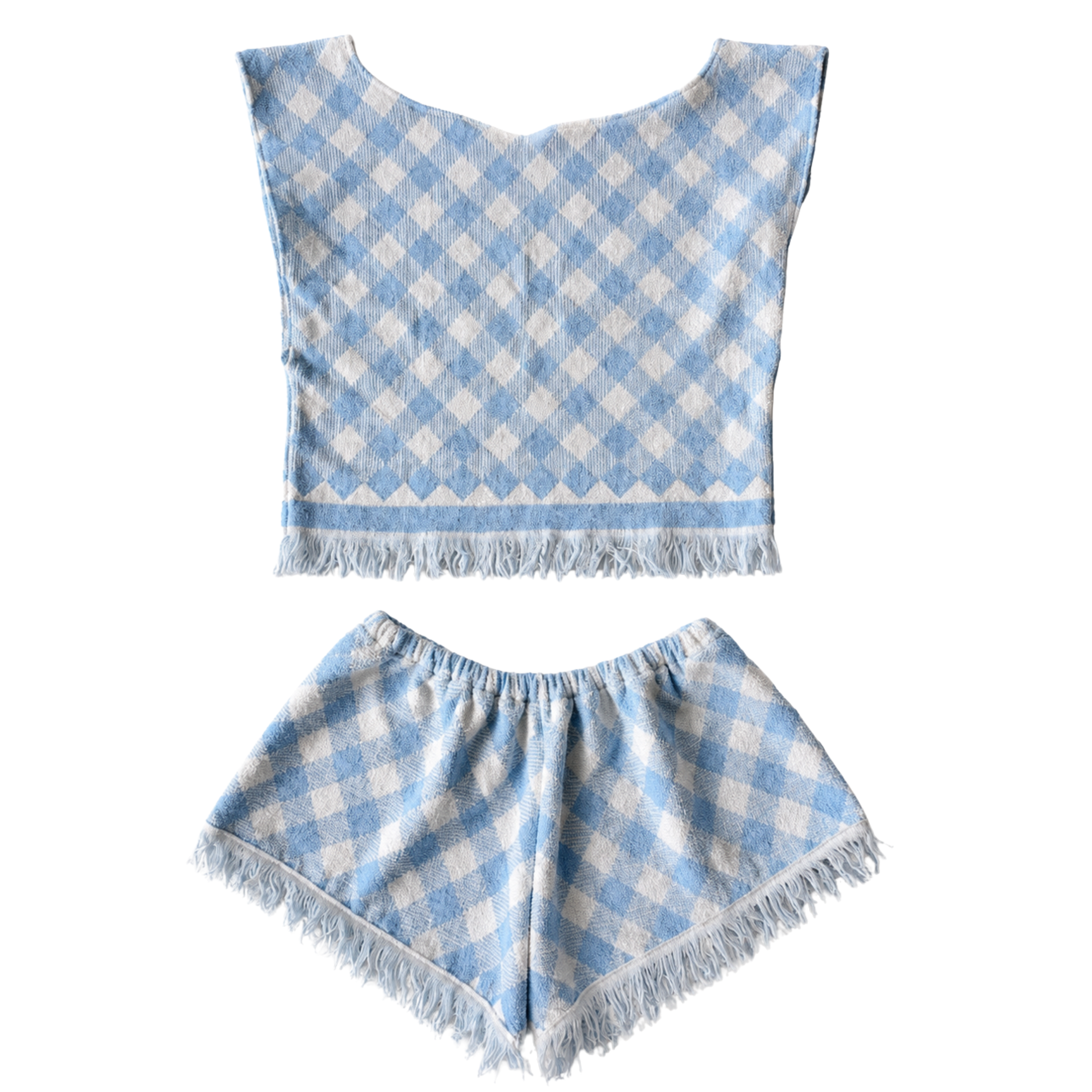 Cabana Check Fringe Set