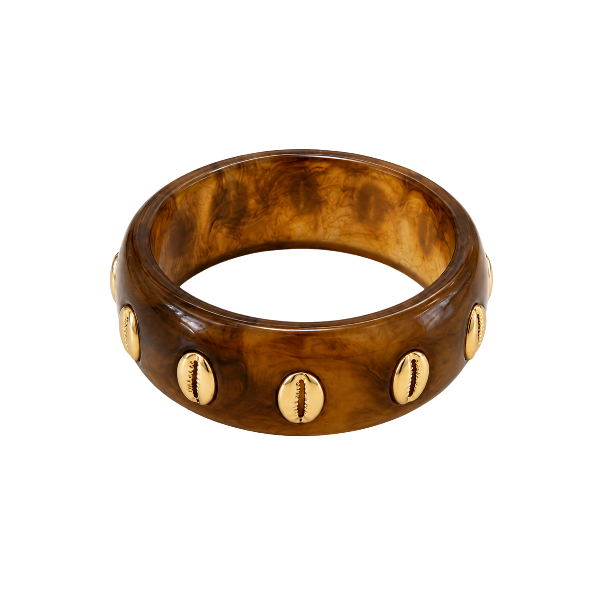 Brown Cowrie Bangle