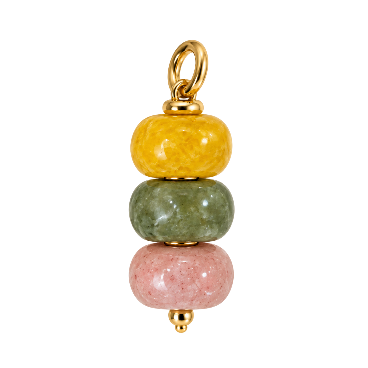 Round Abacus Glass Bead Charm
