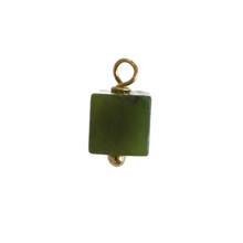  Green Square Gemstone Charm