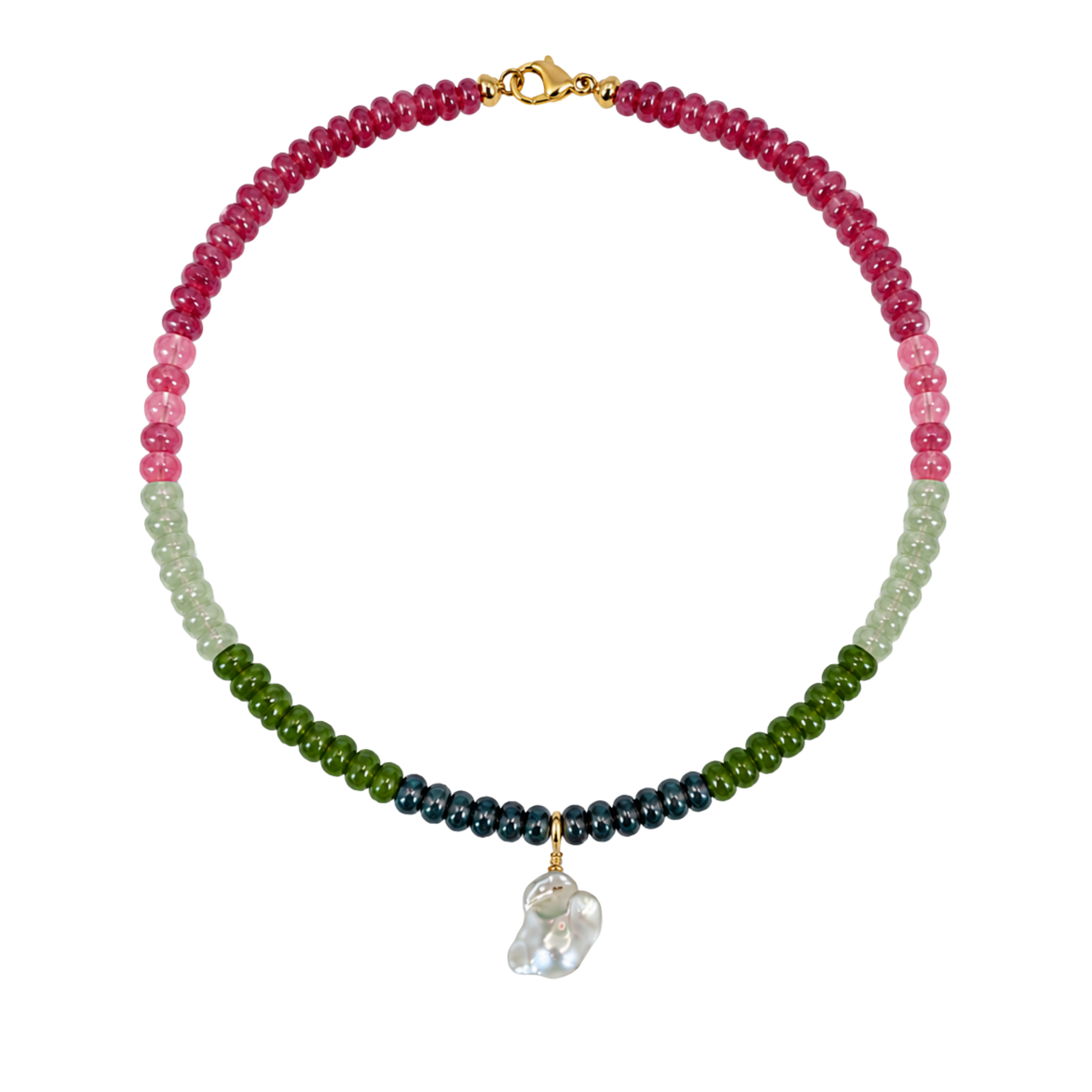 Baroque Pearl Pendant Beaded Necklace