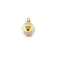 Pearl Gold Heart Charm