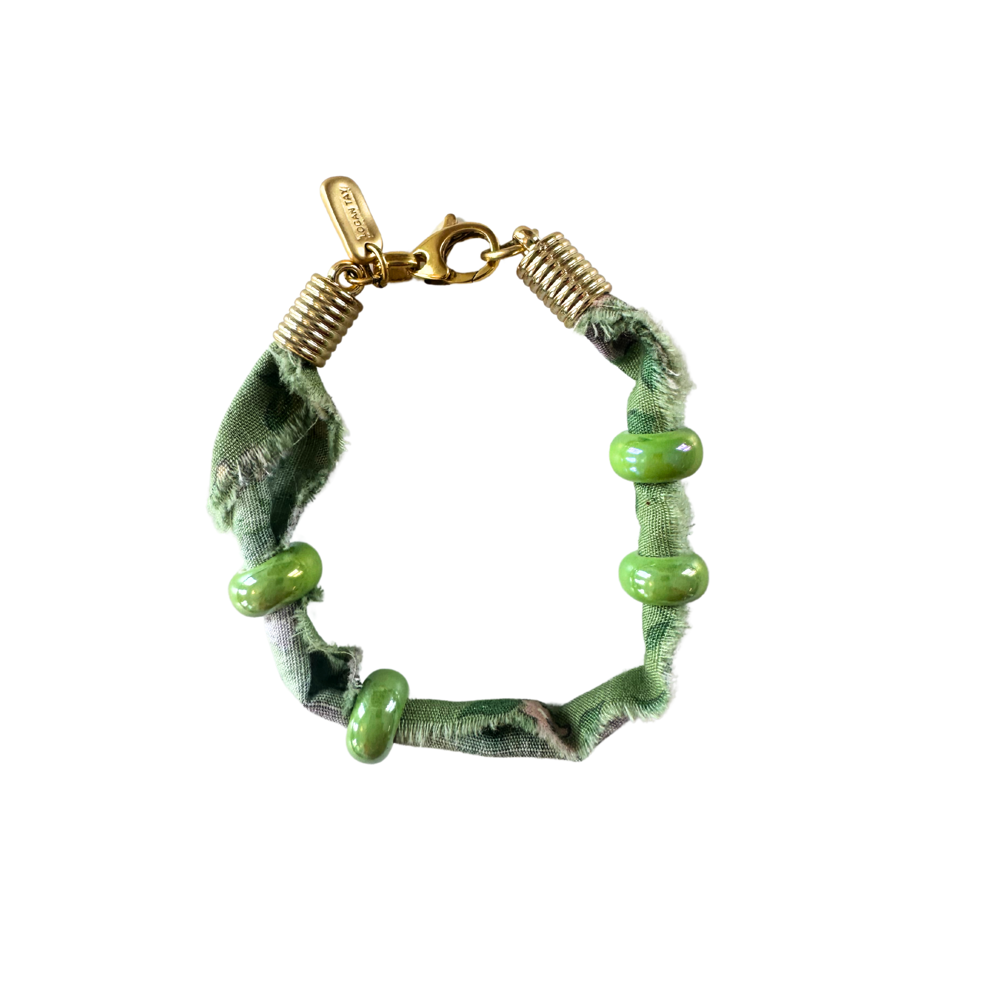 Emerald Fabric Bracelet
