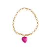 Hot Pink Heart Charm Chain