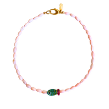  Green Striped Fish Necklace