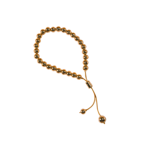 Adjustable Gold Ball Bracelet