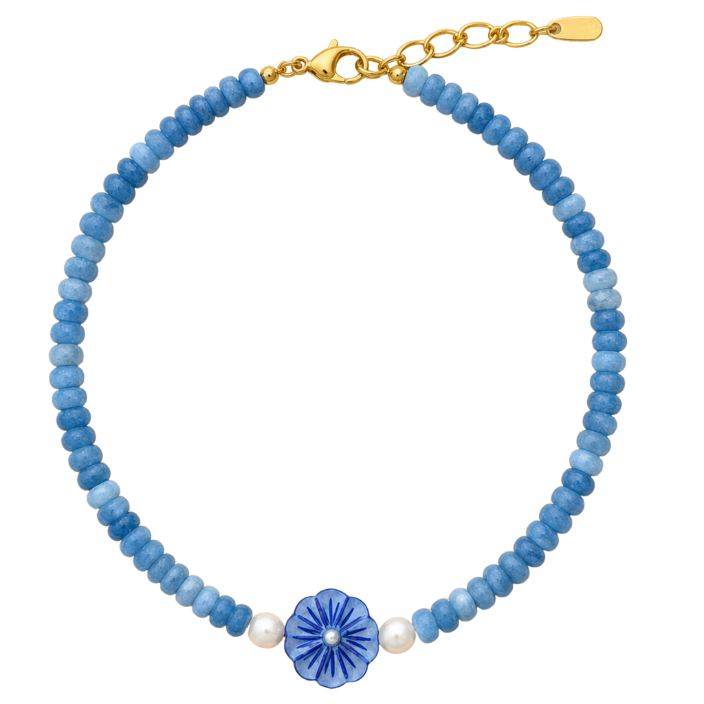 Blue Lagoon Flower Necklace