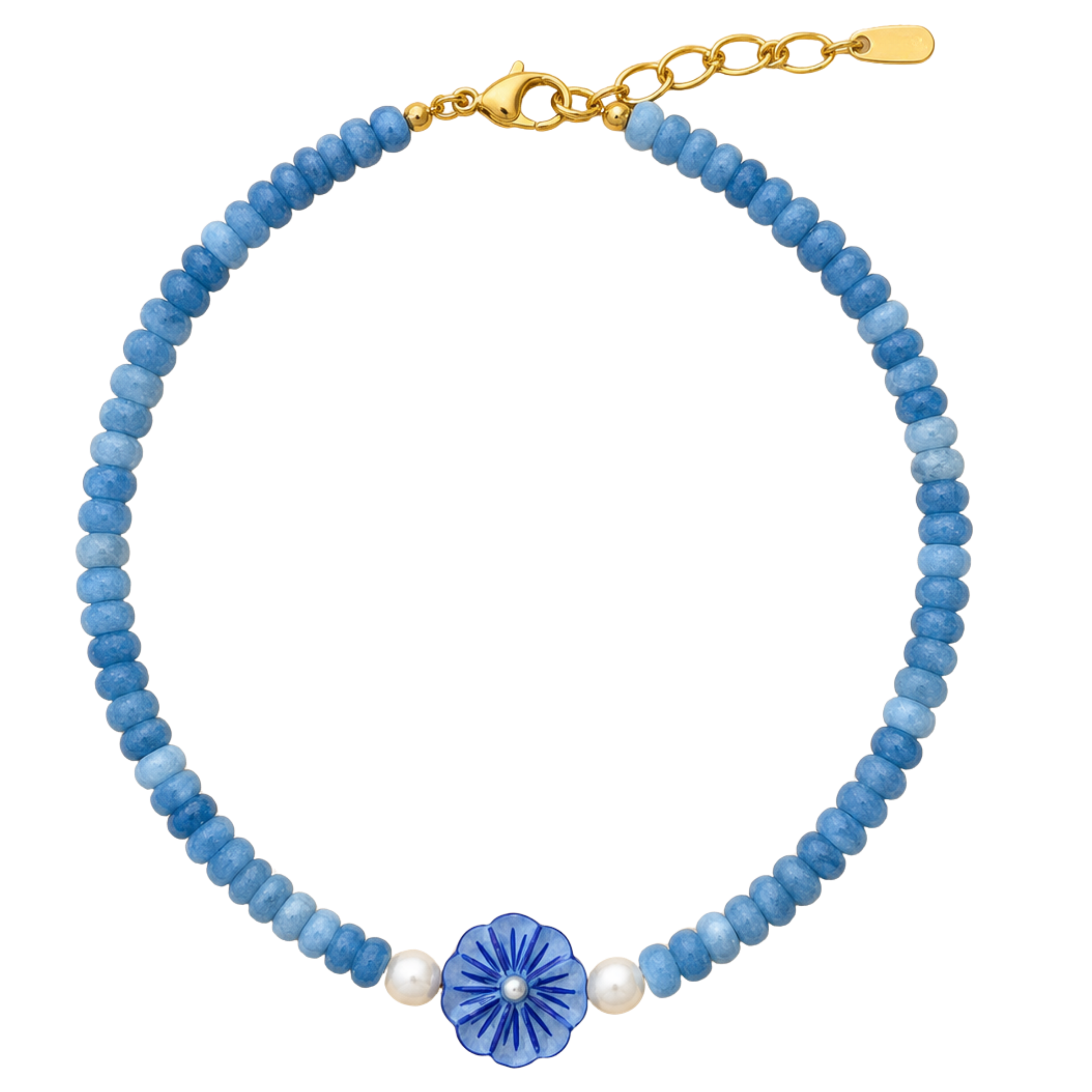 Blue Lagoon Flower Necklace