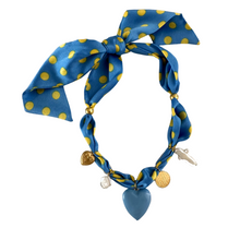  Blue Polka Dot Charm Necklace