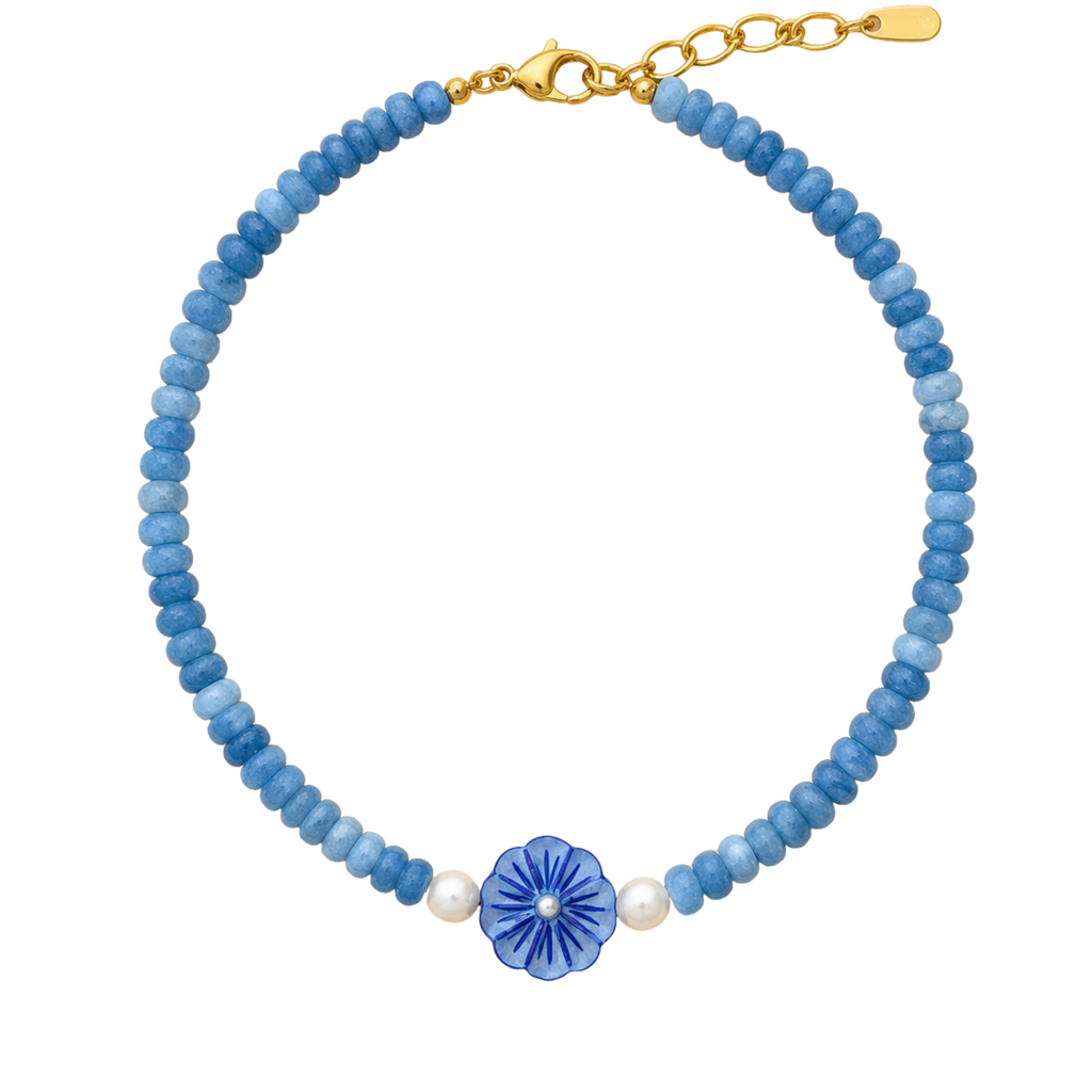 Blue Lagoon Flower Necklace
