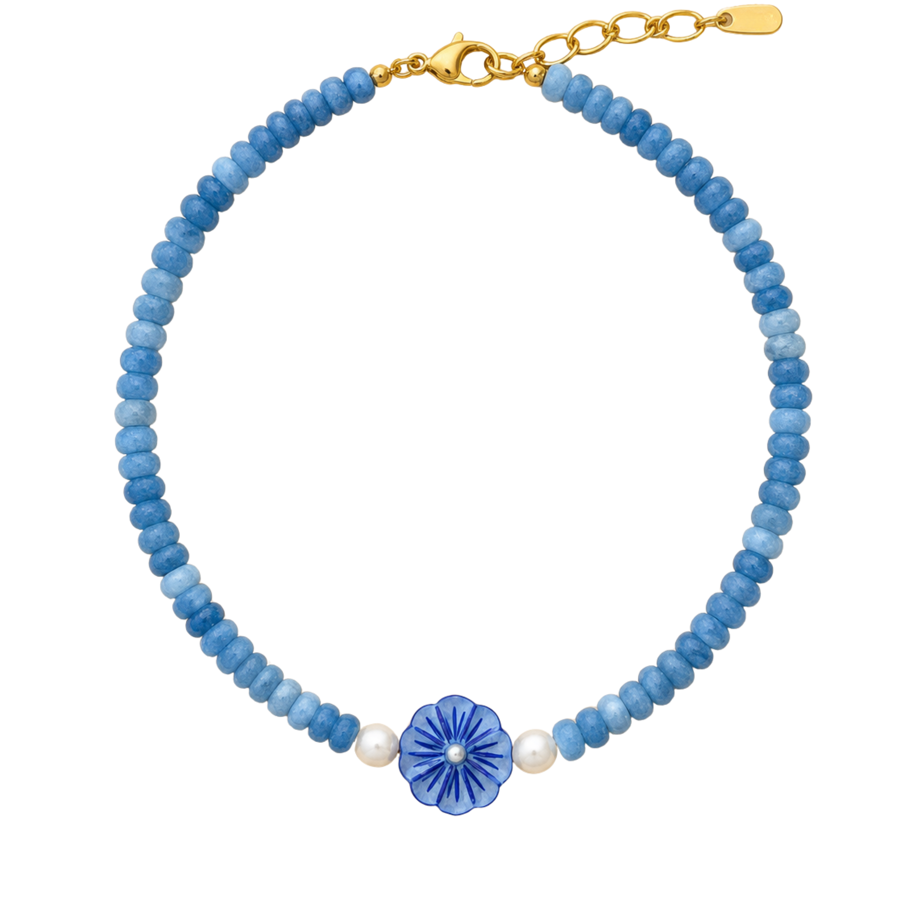 Blue Lagoon Flower Necklace