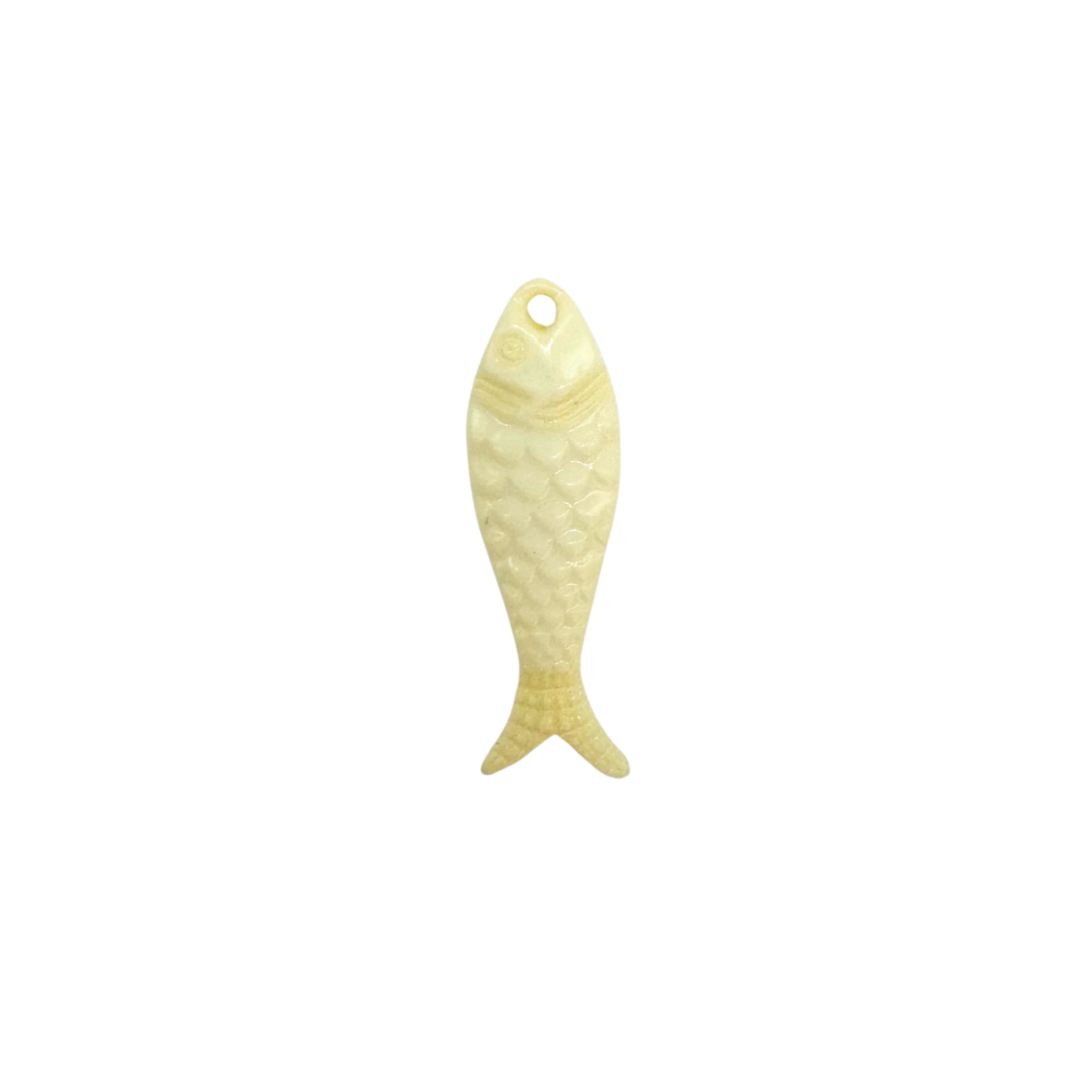 Bone Carved Fish Charm