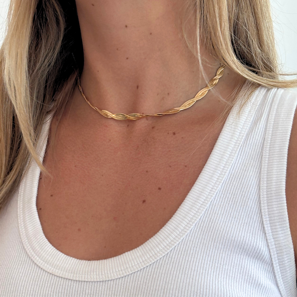 Braided Herringbone Necklace