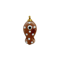 Brown Polka Dot Fish Charm